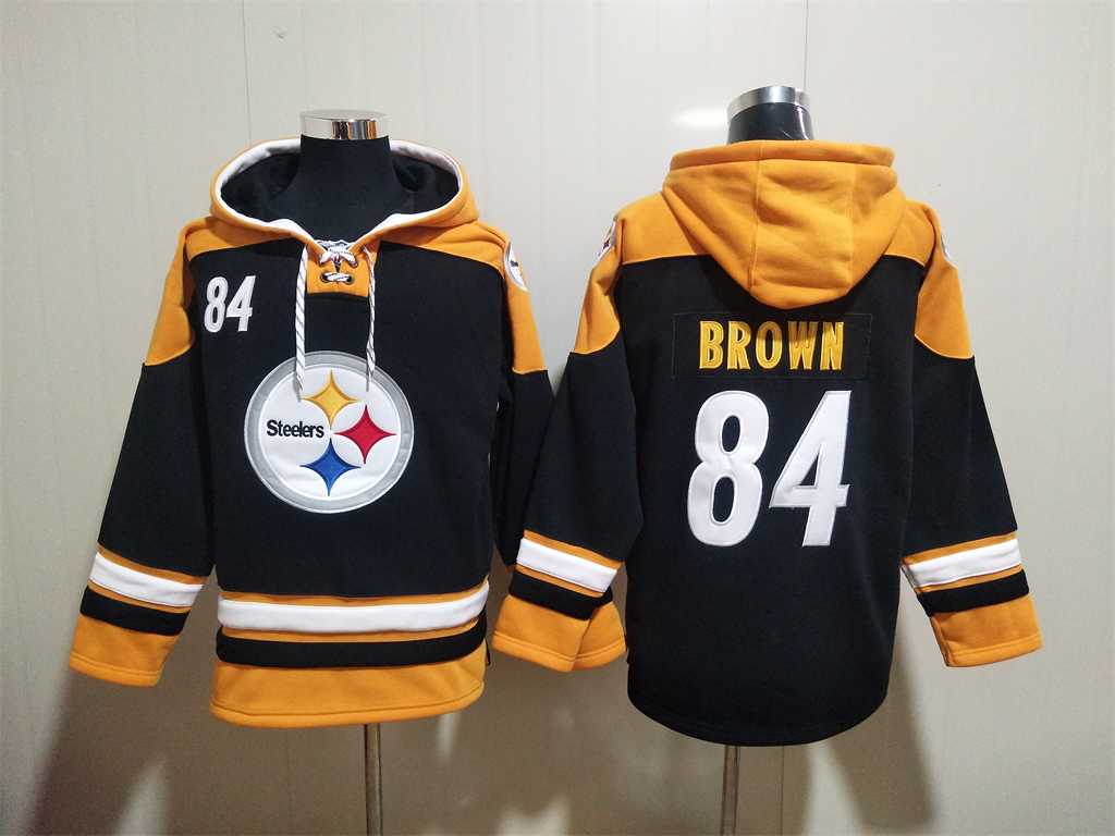 Steelers 84 Antonio Brown Black All Stitched Sweatshirt Hoodie,We sell and wholesale Steelers 84 Antonio Brown Black All Stitched Sweatshirt Hoodie on line form chian!